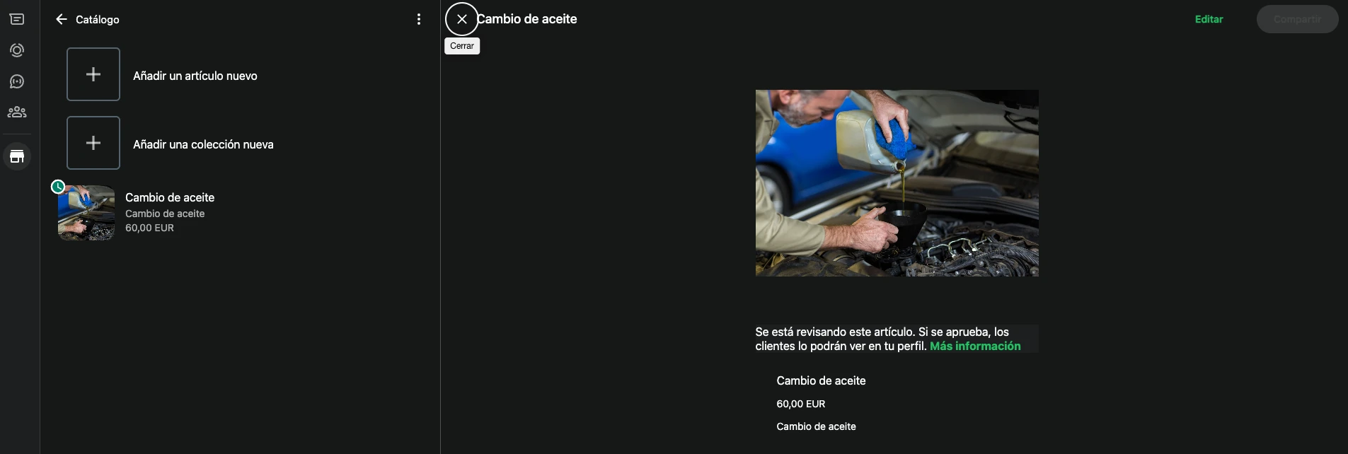 Catálogo de servicios