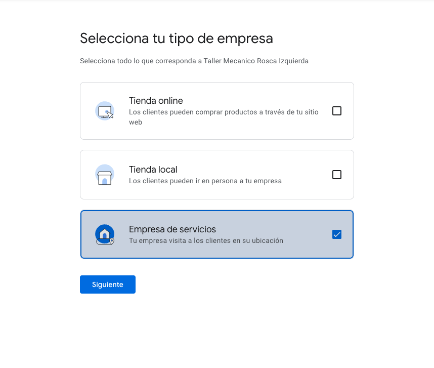 Tipo de empresa
