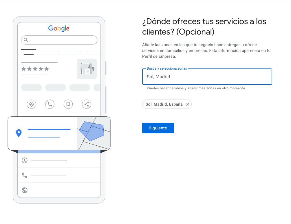 Selecciona donde ofreces tu servicios